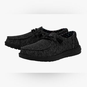 Hey Dude Wendy Sox Micro Total Black - Women’s 5 - NWOT
